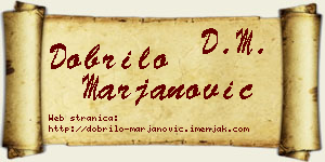 Dobrilo Marjanović vizit kartica